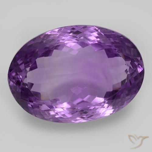 47.30ct 자연스러운 미디엄 다크 바이올렛 자수정, 타원형, IF
