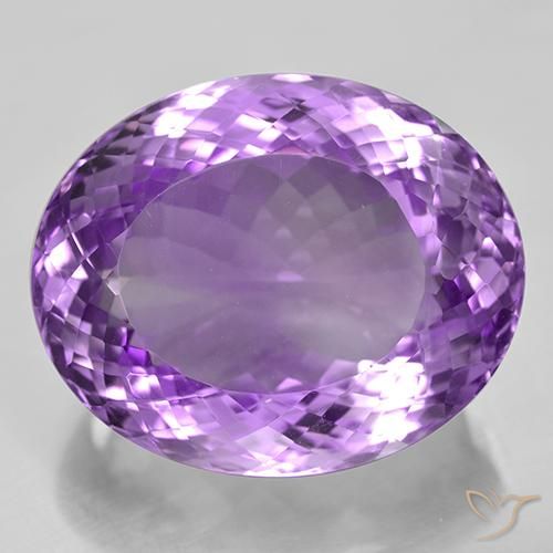 44.51ct 자연스러운 미디엄 퍼플리쉬 바이올렛 자수정, 타원형, VVS