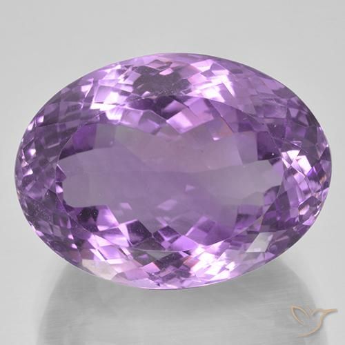 39.04ct 자연스러운 보라색 보라색 자수정, 타원형, IF