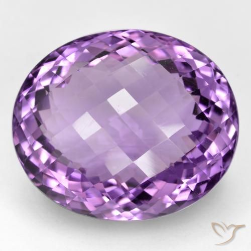 52.00ct 자연스러운 미디엄 다크 퍼플리쉬 바이올렛 자수정, 타원형, IF