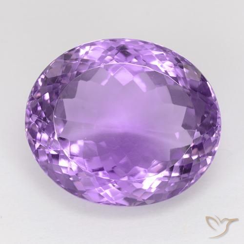 26.88ct 자연스러운 보라색 보라색 자수정, 타원형, IF