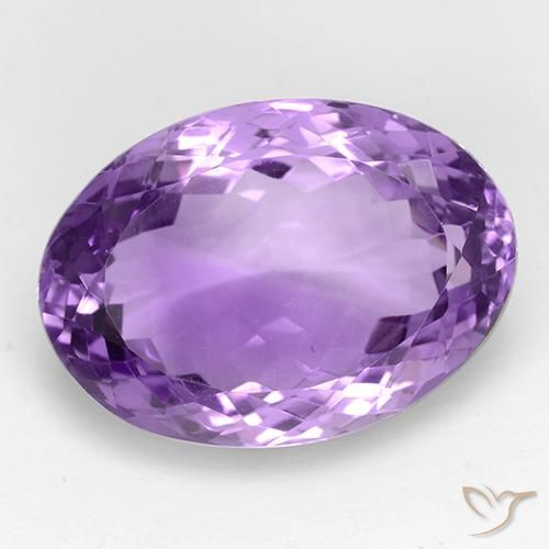 28.16ct 자연스러운 보라색 보라색 자수정, 타원형, IF