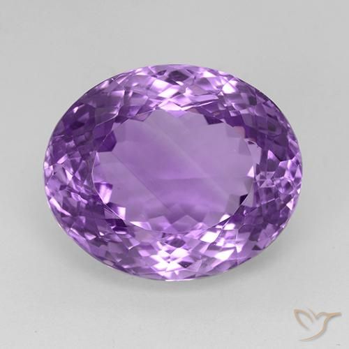 25.81ct 자연스러운 미디엄 퍼플리쉬 바이올렛 자수정, 타원형, VVS