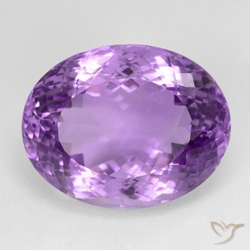 31.21ct 자연스러운 미디엄 퍼플리쉬 바이올렛 자수정, 타원형, IF