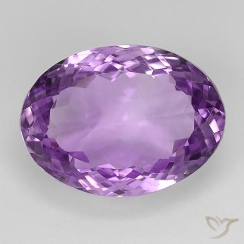 30.78ct 자연스러운 미디엄 퍼플리쉬 바이올렛 자수정, 타원형, IF