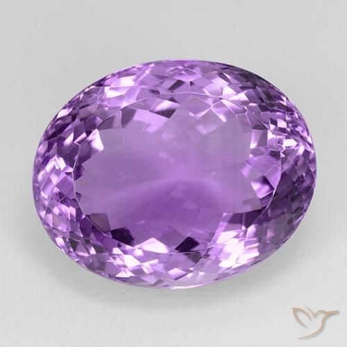 28.46ct 자연스러운 딥 퍼플리쉬 바이올렛 자수정, 타원형, IF
