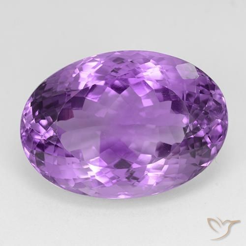 31.04ct 자연스러운 보라색 보라색 자수정, 타원형, IF