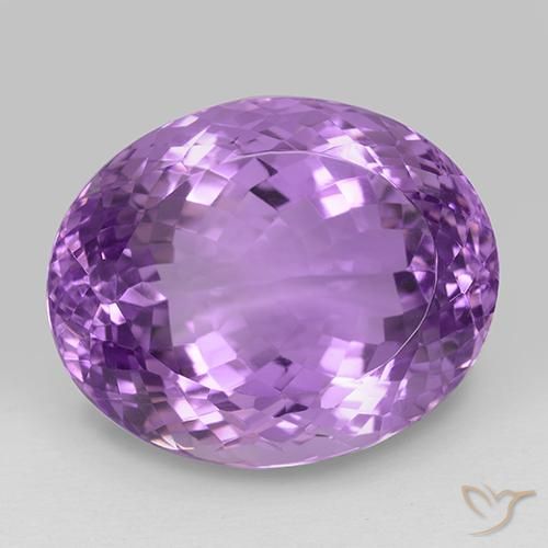 29.78ct 자연스러운 미디엄 퍼플리쉬 바이올렛 자수정, 타원형, VVS