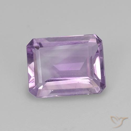 1.93ct 자연스러운 미디엄 라이트 바이올렛 자수정, 에메랄드 컷, VS