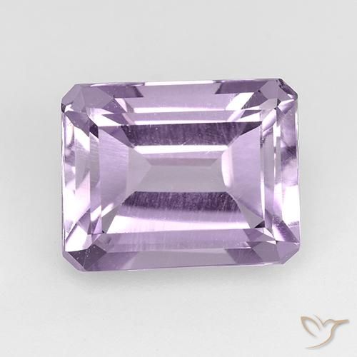 2.55ct 자연스러운 라이트 바이올렛 자수정, 에메랄드 컷, VVS-VS