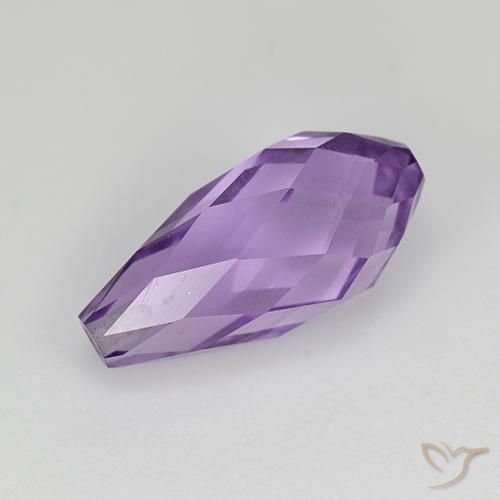 3.42ct 자연스러운 딥 바이올렛 자수정, 브리올레트, VS