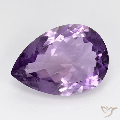 9.04ct 자연스러운 딥 바이올렛 자수정, 배 모양, VS