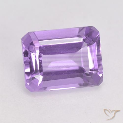 2.18ct 자연스러운 미디엄 바이올렛 자수정, 에메랄드 컷, VVS-VS
