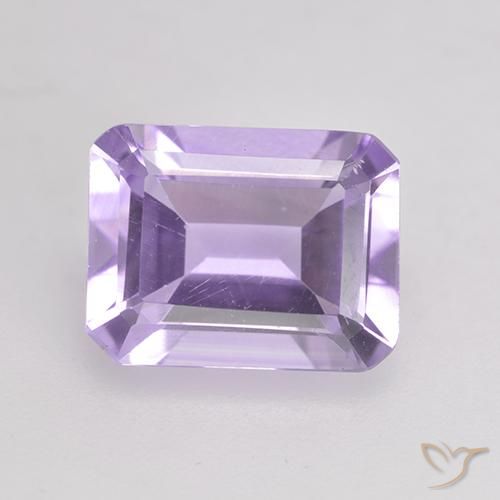 1.97ct 자연스러운 라이트 바이올렛 자수정, 에메랄드 컷, VS