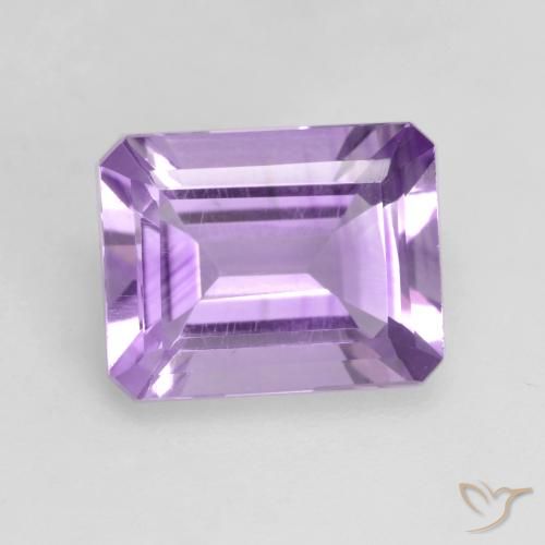 1.98ct 자연스러운 미디엄 바이올렛 자수정, 에메랄드 컷, VS