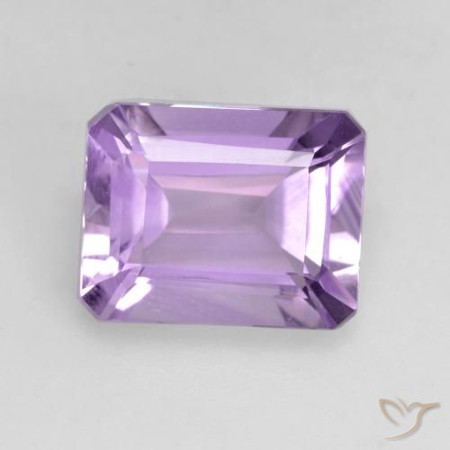 2.17ct 자연스러운 미디엄 바이올렛 자수정, 에메랄드 컷, VVS-VS