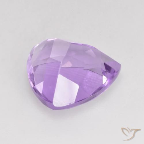 2.94캐럿 천연 밝은 분홍빛이 도는 보라색 자수정, 일조, VVS-VS
