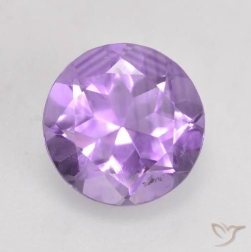 1.26ct 자연스러운 미디엄 바이올렛 자수정, 둥근, VS
