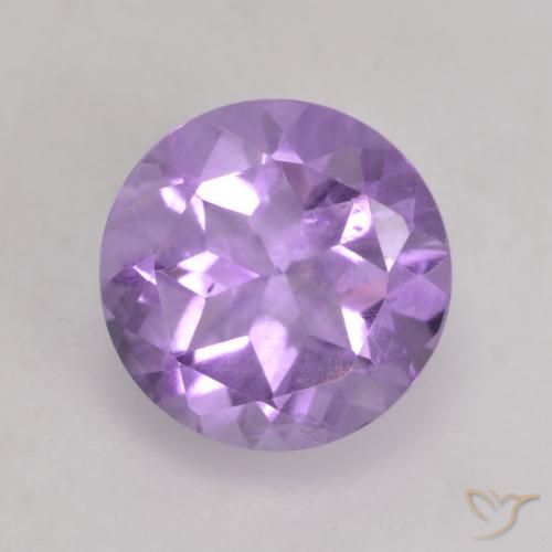 1.22ct 자연스러운 미디엄 바이올렛 자수정, 둥근, VS