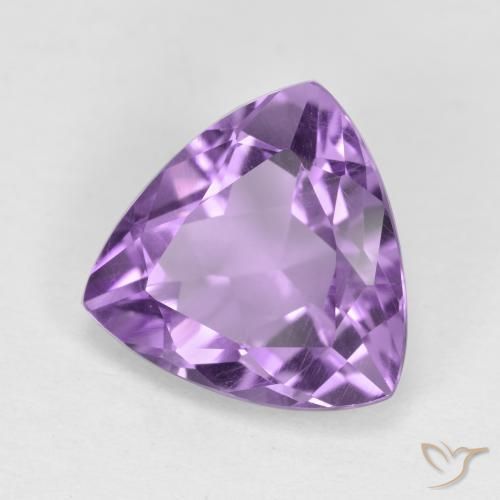 2.57캐럿 천연 핑크빛 바이올렛 아메시스트, 트릴리언, 10.1×9.9 mm, VS