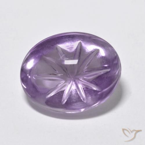 6.51ct 자연스러운 미디엄 바이올렛 자수정, 타원형, 투명한