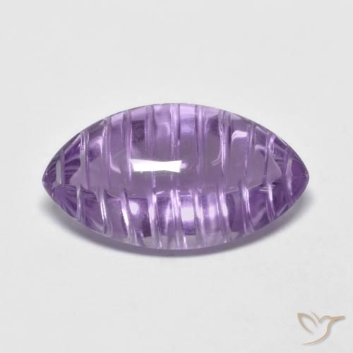 5.46ct 자연스러운 미디엄 바이올렛 자수정, 보석, 투명한
