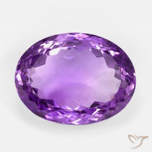 21.03ct 자연스러운 인텐스 바이올렛 자수정, 타원형, VVS