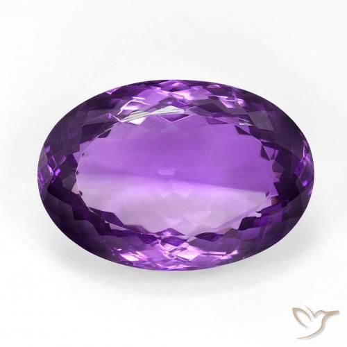 15.62ct 자연스러운 인텐스 바이올렛 자수정, 타원형, VVS
