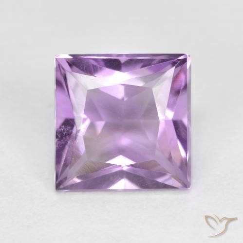 1.53ct 자연스러운 보라색 보라색 자수정, 정사각형, VS