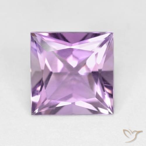 2.03ct 자연스러운 미디엄 라이트 퍼플리쉬 바이올렛 자수정, 정사각형, VS