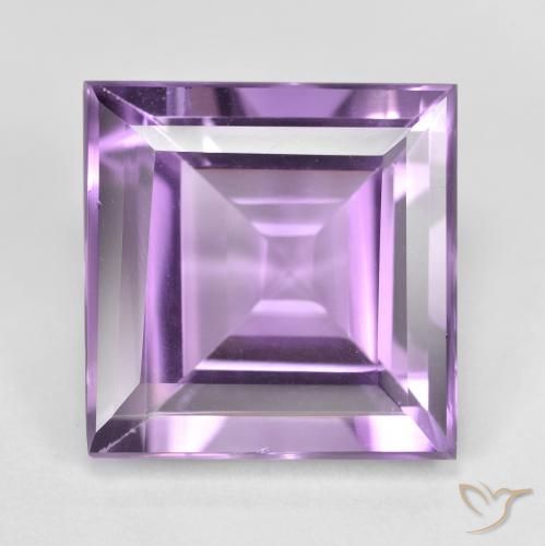 9.61ct 자연스러운 미디엄 다크 바이올렛 자수정, 정사각형, VVS-VS