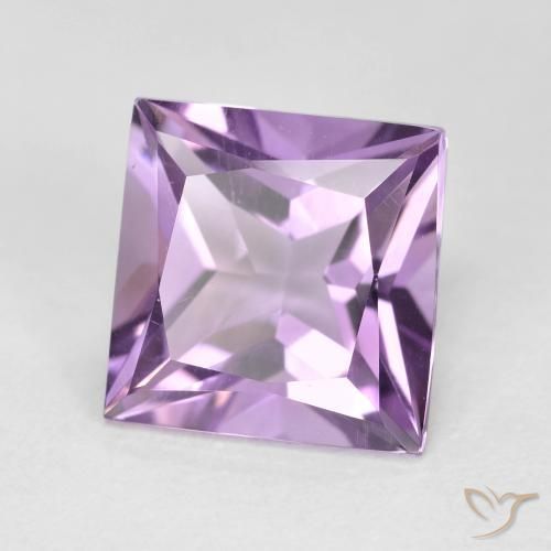 2.27ct 자연스러운 미디엄 라이트 퍼플리쉬 바이올렛 자수정, 정사각형, VVS-VS