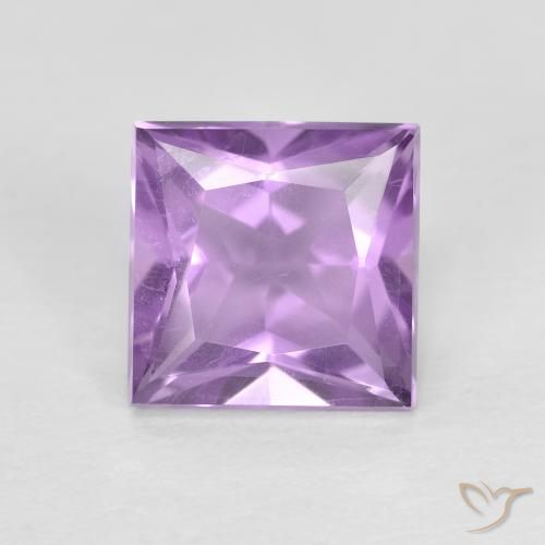 1.57ct 자연스러운 보라색 보라색 자수정, 정사각형, VS
