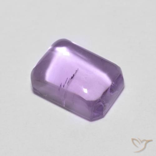 1.26ct 자연스러운 라이트 바이올렛 자수정, 에메랄드 컷, 투명한