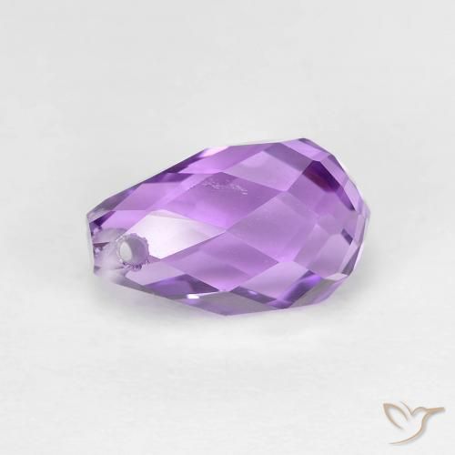 2.58ct 자연스러운 보라색 보라색 자수정, 브리올레트, VS