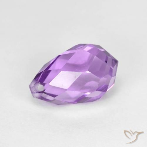 2.60ct 자연스러운 보라색 보라색 자수정, 브리올레트, VS