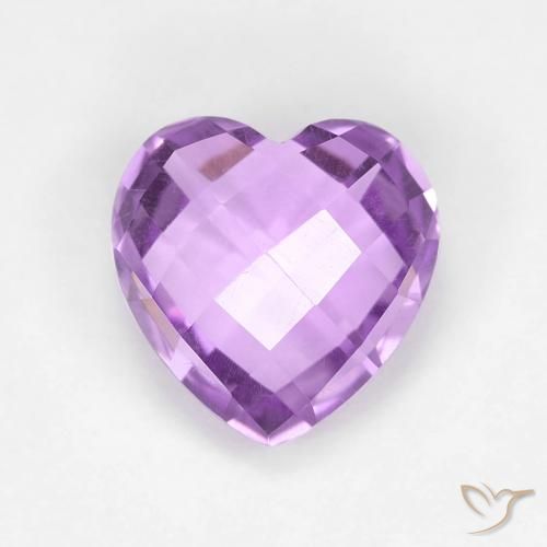 1.88ct 자연스러운 미디엄 퍼플리쉬 바이올렛 자수정, 마음, VVS