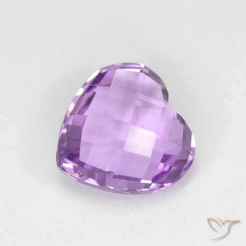 1.85ct 자연스러운 미디엄 핑크 바이올렛 자수정, 마음, VVS