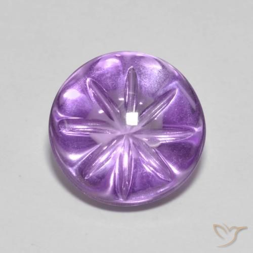 4.22ct 자연스러운 아이리스 바이올렛 자수정, 둥근, 투명한