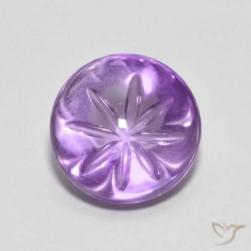 3.96ct 자연스러운 아이리스 바이올렛 자수정, 둥근, 투명한
