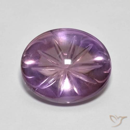 8.11ct 자연스러운 미디엄 바이올렛 자수정, 타원형, 투명한