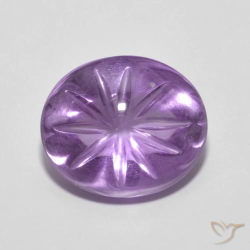 5.79ct 자연스러운 미디엄 바이올렛 자수정, 타원형, 투명한