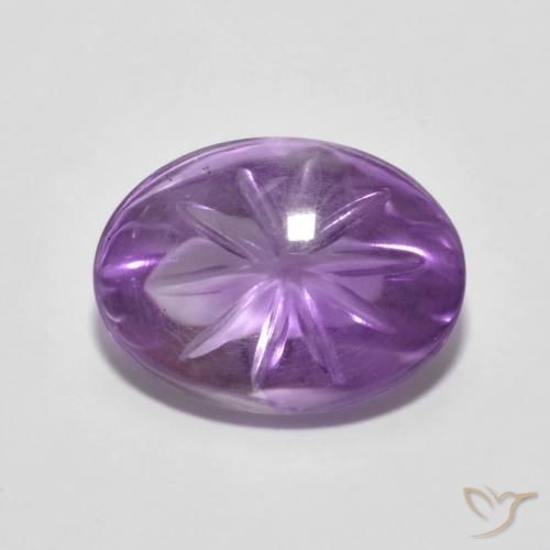 5.29ct 자연스러운 미디엄 바이올렛 자수정, 타원형, 투명한