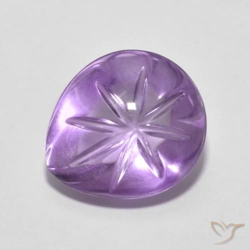 4.80ct 자연스러운 미디엄 바이올렛 자수정, 배 모양, 투명한