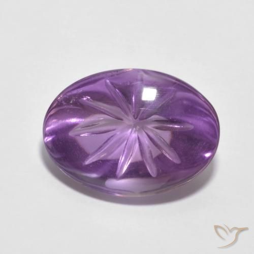 6.80ct 자연스러운 미디엄 바이올렛 자수정, 타원형, 투명한