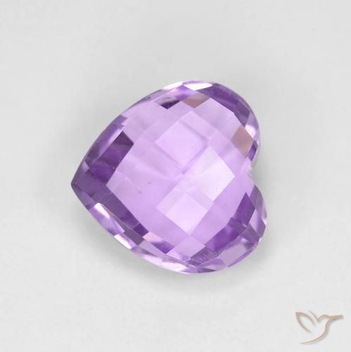 1.95ct 자연스러운 미디엄 바이올렛 자수정, 마음, VVS
