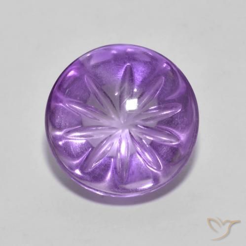 4.86ct 자연스러운 딥 바이올렛 자수정, 둥근, 투명한