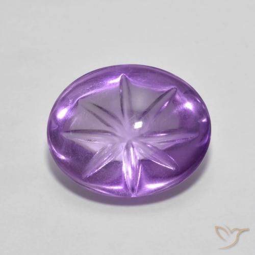 4.11ct 자연스러운 미디엄 바이올렛 자수정, 타원형, 투명한