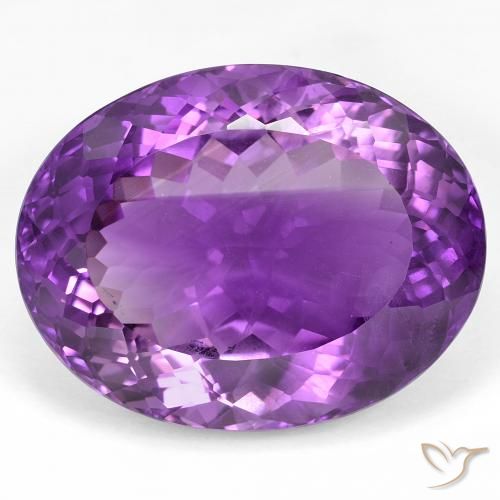 50.87ct 자연스러운 Medium Dark-Violet 자수정, 타원형, VS