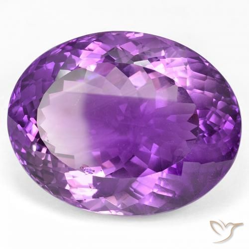 50.87캐럿 천연 Medium Dark-Violet 자수정, 타원형, VS
